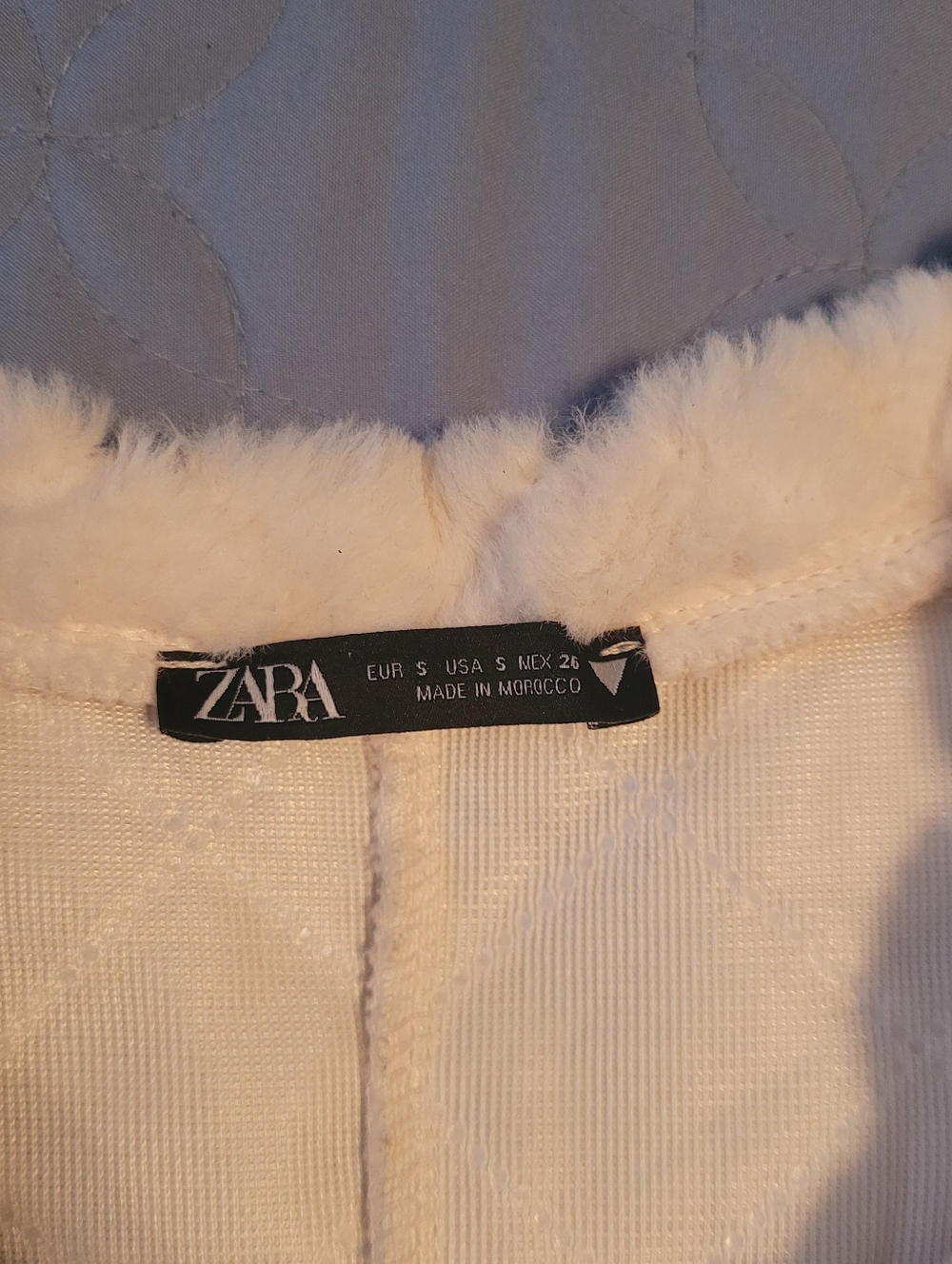 Zara Winter White Plush Fuzzy Jacket - Picture 2 of 4